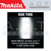 MAKITA DML807 CORDLESS LED FLASHLIGHT